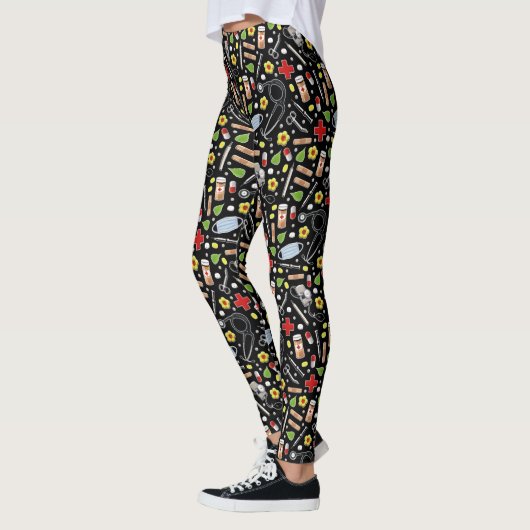 Leggings Idée cadeau infirmière (Gauche)