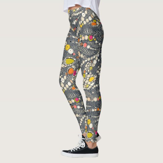 Leggings iguane peau indigo pop (Gauche)