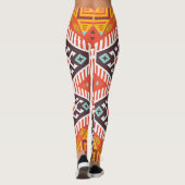 Leggings Ikat Aztec : Textes à rayures ethniques (Dos)