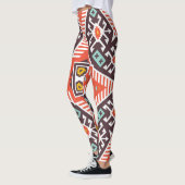 Leggings Ikat Aztec : Textes à rayures ethniques (Gauche)