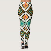 Leggings Ikat géométrique, folklore texture tribale. (Dos)