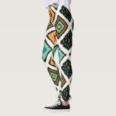 Leggings Ikat géométrique, folklore texture tribale. (Gauche)