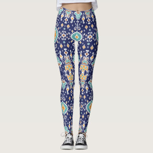 Leggings Ikat Géométrique : Ornement Oriental Folklore.