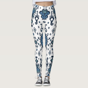 Leggings Ikat, ornement tribal, sans couture ethnique.