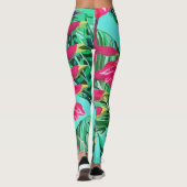Leggings Île florale tropicale (Dos)