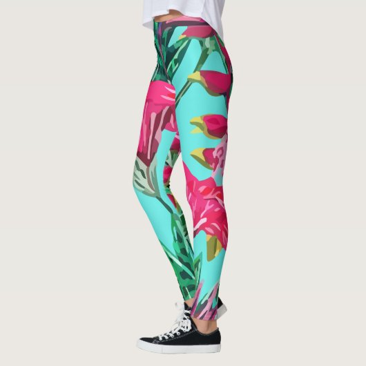 Leggings Île florale tropicale (Gauche)