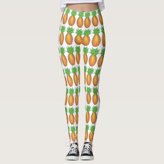 Leggings Ile tropicale Ananas (Devant)