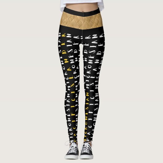 Leggings Îles du Pacifique Micronésie Fière (Devant)