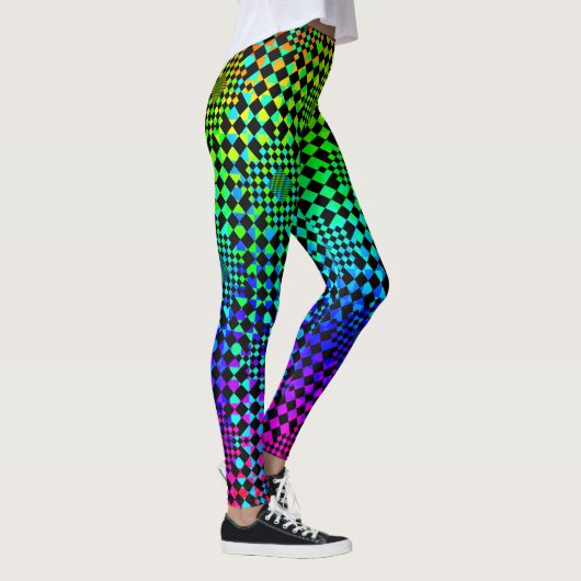 Leggings Illusion À damiers par Kenneth Yoncich (Droite)