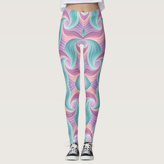 Leggings Illusion de profondeur fluide et rêveuse | Douce (Devant)