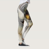 Leggings Illusion d'optique abstrait 3D fractal avec profon (Droite)