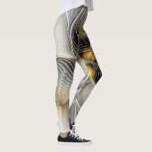 Leggings Illusion d'optique abstraite fractale 3D avec prof (Droite)