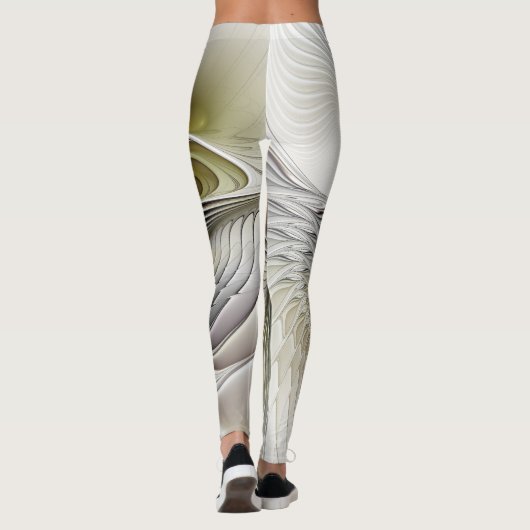 Leggings Illusion Optique Abstrait 3D Fractal Avec Profonde (Dos)