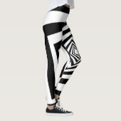Leggings Illusion optique Cool noir et blanc (Droite)