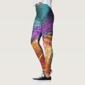 Leggings illusion psychédélique art coloré (Gauche)