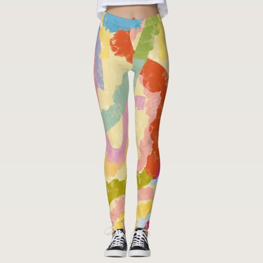 Leggings Illustration abstraite de la danse Badja du Cap-Ve (Devant)