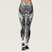 Leggings Illustration Abstraite du visage de lion gras (Dos)