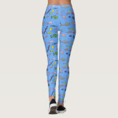 Leggings Illustration amusante de créatures marines (Dos)