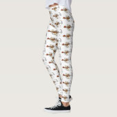 Leggings Illustration amusante de poulet cool (Gauche)