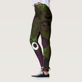 Leggings Illustration Bohème Chintz Olive Magenta Lime (Gauche)