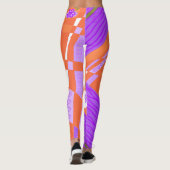 Leggings Illustration Bohème Chintz Orange Purple Green (Dos)