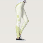 Leggings Illustration Bohème Chintz Pastel Pear Green (Droite)