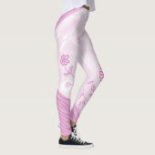 Leggings Illustration Bohème Chintz Pastel Rose (Droite)