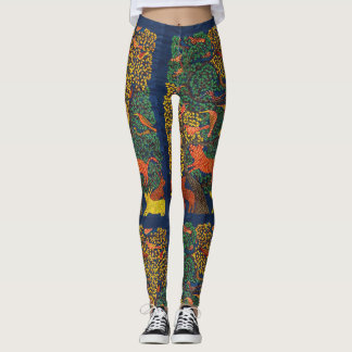 Leggings illustration botanique abstraite animale