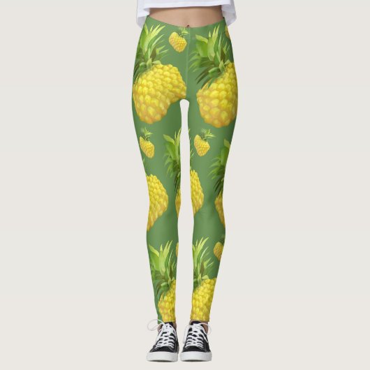 Leggings Illustration d'ananas (Devant)