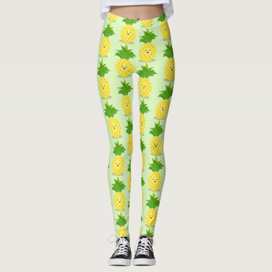 Leggings Illustration d'ananas mignon (Devant)