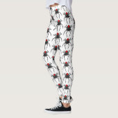 Leggings Illustration d'araignée noire effrayante (Gauche)