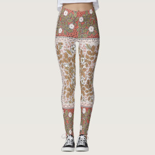 Leggings Illustration d'art de rose sauvage Fleur Vintage