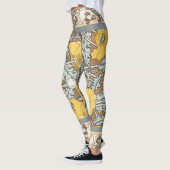 Leggings illustration d'art pavot fleur jaune (Gauche)