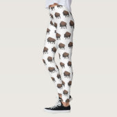 Leggings Illustration de bison (Gauche)
