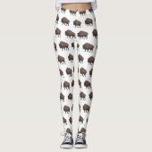 Leggings Illustration de bison (Devant)