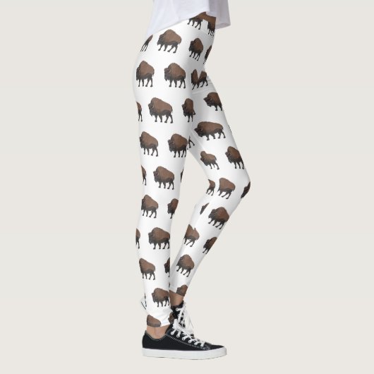 Leggings Illustration de bison (Droite)
