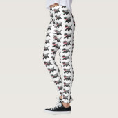 Leggings Illustration de blaireau au miel affamé (Gauche)