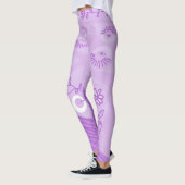 Leggings Illustration de Bohemian Chintz Pastel Lilac (Gauche)
