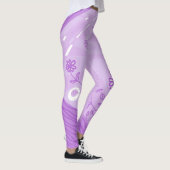 Leggings Illustration de Bohemian Chintz Pastel Lilac (Droite)
