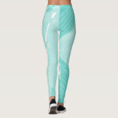 Leggings Illustration de Bohemian Chintz Pastel Turquoise (Dos)