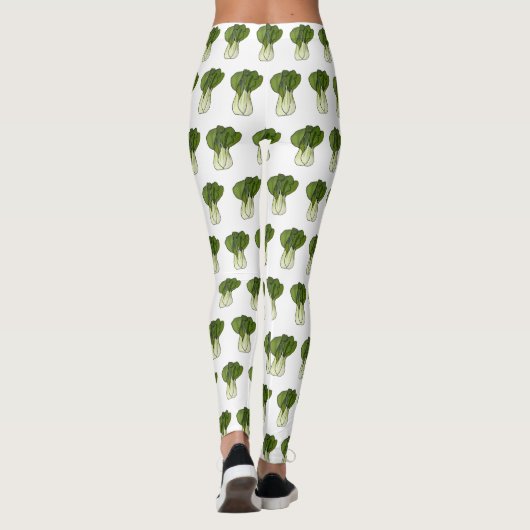 Leggings Illustration de Bok choy (Dos)
