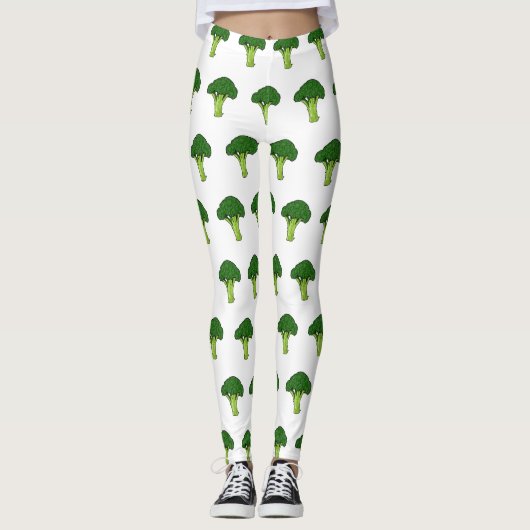 Leggings Illustration de Broccoli (Devant)
