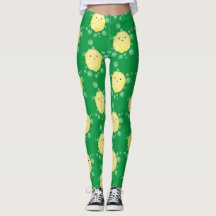 Leggings Illustration de bulles de dessin animé de fruit de
