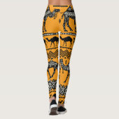 Leggings Illustration De Camels Design Motif sans joint. (Dos)