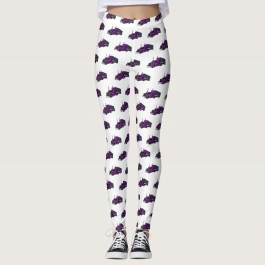 Leggings Illustration de camion semi-remorque (Devant)