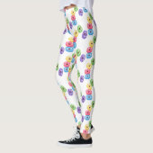 Leggings Illustration de caricature de macarons marrant mig (Gauche)