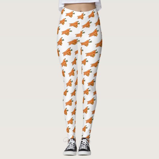 Leggings Illustration de carotte (Devant)