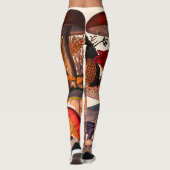 Leggings Illustration de champignons jolis vintage (Dos)