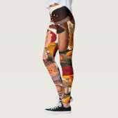 Leggings Illustration de champignons jolis vintage (Gauche)