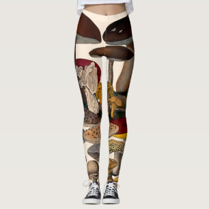 Leggings Illustration de champignons vintage